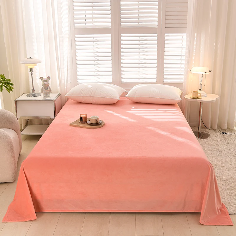 Velvet Warm Bed Sheet - Single Bed Sheet, Suitable for Comfortable Sleepers, Preferred Halloween, Christmas, Birthday Gift