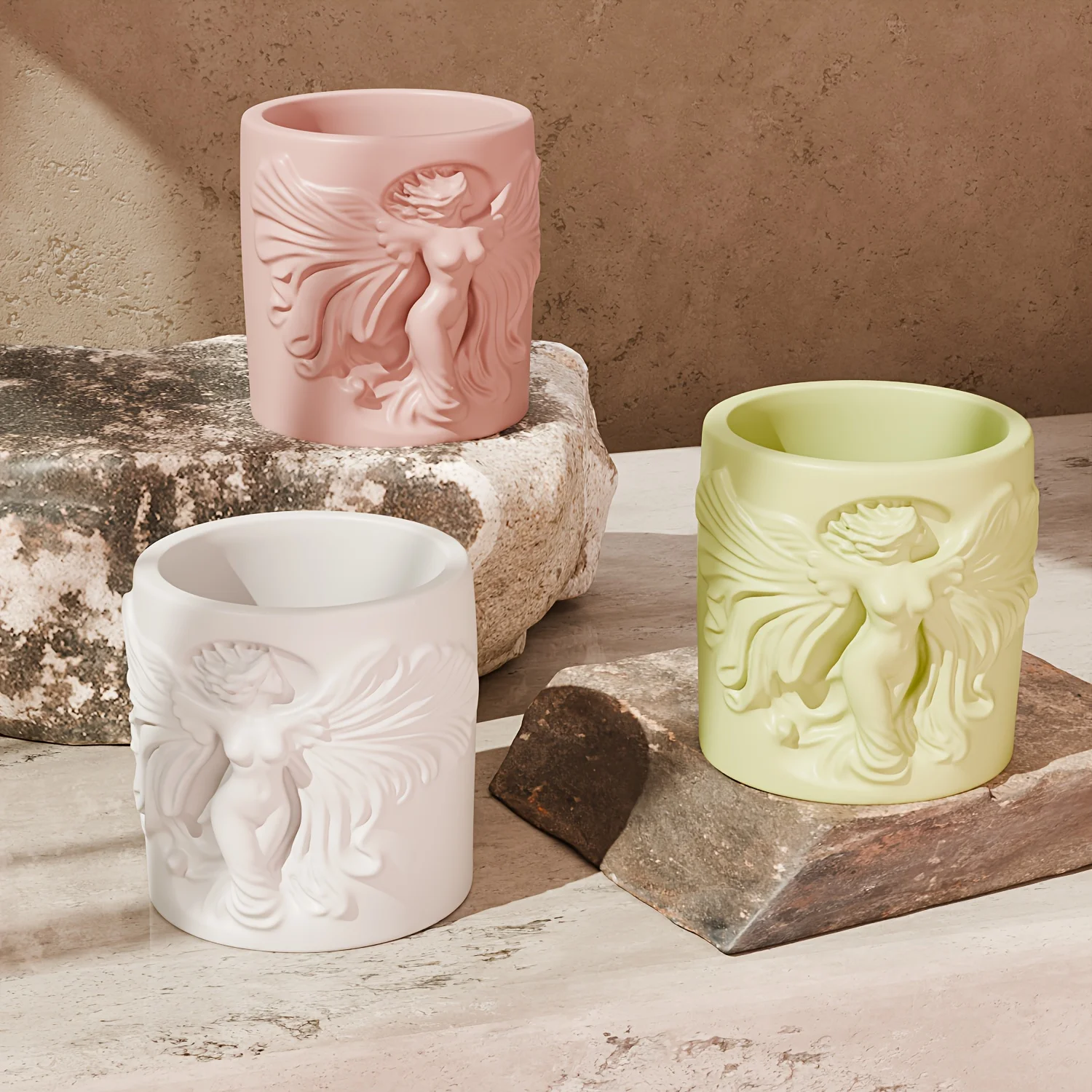 Angel Relief Cup Resin Silicone Mold, Which Can Be Used For Resin Making, Scented Candles, Rich In Mythological Atmosphere, Exquisite Cultural And Creative Festival Souvenirs, And A Very Good Gift - view 5