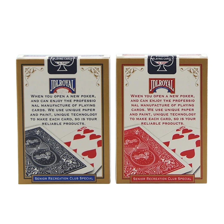 Newest Jdlroyal Poker Red/Blue Regular Playing Cards Standard Sealed Decks Magic Tricks Poker Magia Games Prop Magician Practice