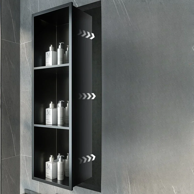 Metallregal mit Nischenschrank aus Edelstahl 304.