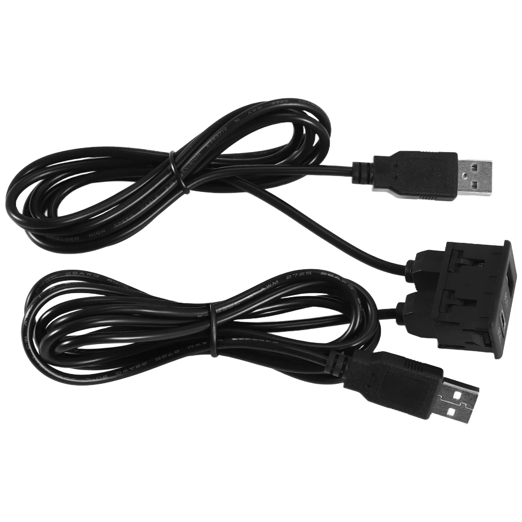 150CM Car Dash Flush Mount 2 USB Port Panel Auto Boat Dual USB-TAPYC Extension Cable Adapter for Toyota_X01A