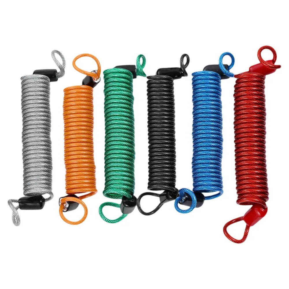 

New Bike Motorcycle Scooter Accessories Alarm Disc Lock Anti Thief Security Spring Reminder Cable