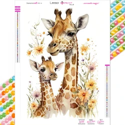 Acquerello animale pittura diamante giraffa diamante pieno mosaico 5d ricamo fai da te kit punto croce decorazione della casa regalo nuovo 2024