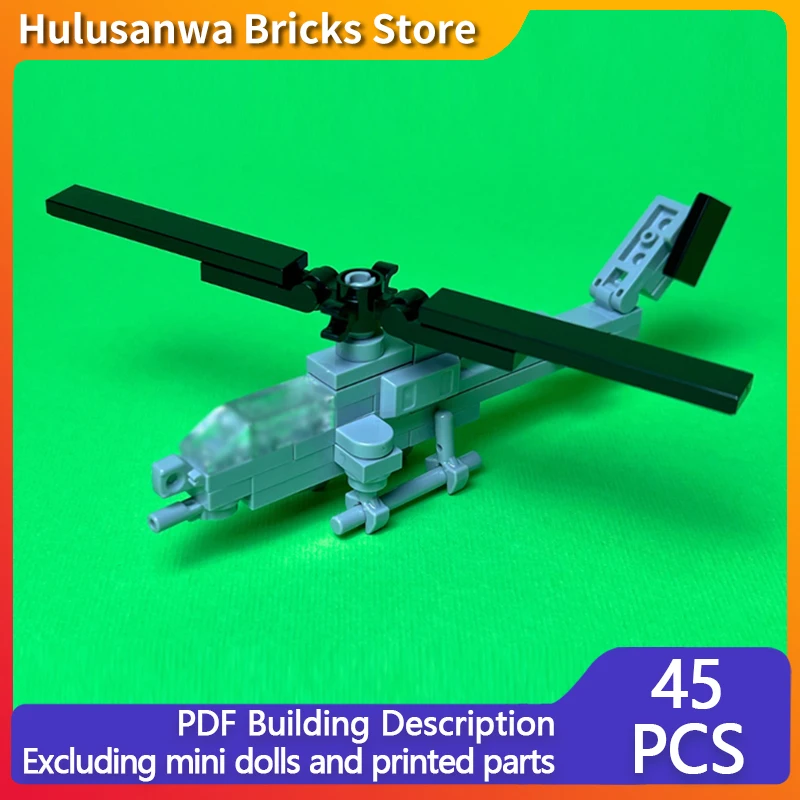 

AH-1 Cobra Armed Helicopter Model MOC Building Bricks War Equipment Modular Technology Gifts Holiday Assemble Children Toys Suit