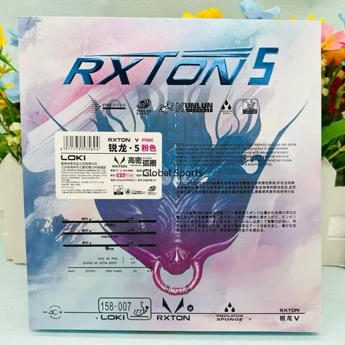 Imagen 2 del producto LOKI RXTON-Goma de tenis de mesa serie 5 colores para raqueta, espinillas adhesivas, aprobada por ITTF, goma de Ping Pong rosa/azul/púrpura