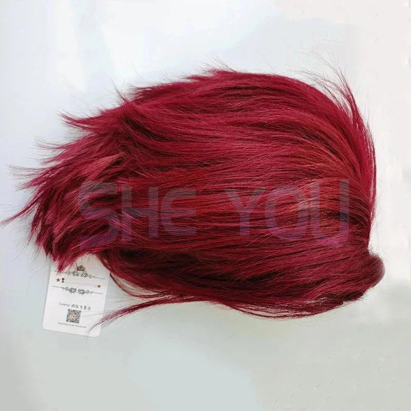 Bungou Stray Dogs Sakunosuke Oda Короткий темно-красный стильный парик для косплея Термостойкие волосы Cos Парики шапочка для парика