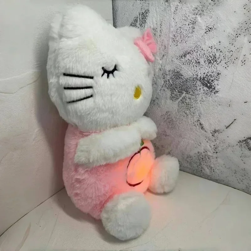 30CM Sanrio peluche respirazione incandescente hellobykitty peluche bambino che dorme morbido peluche bambola regalo di festa per bambini giocattolo