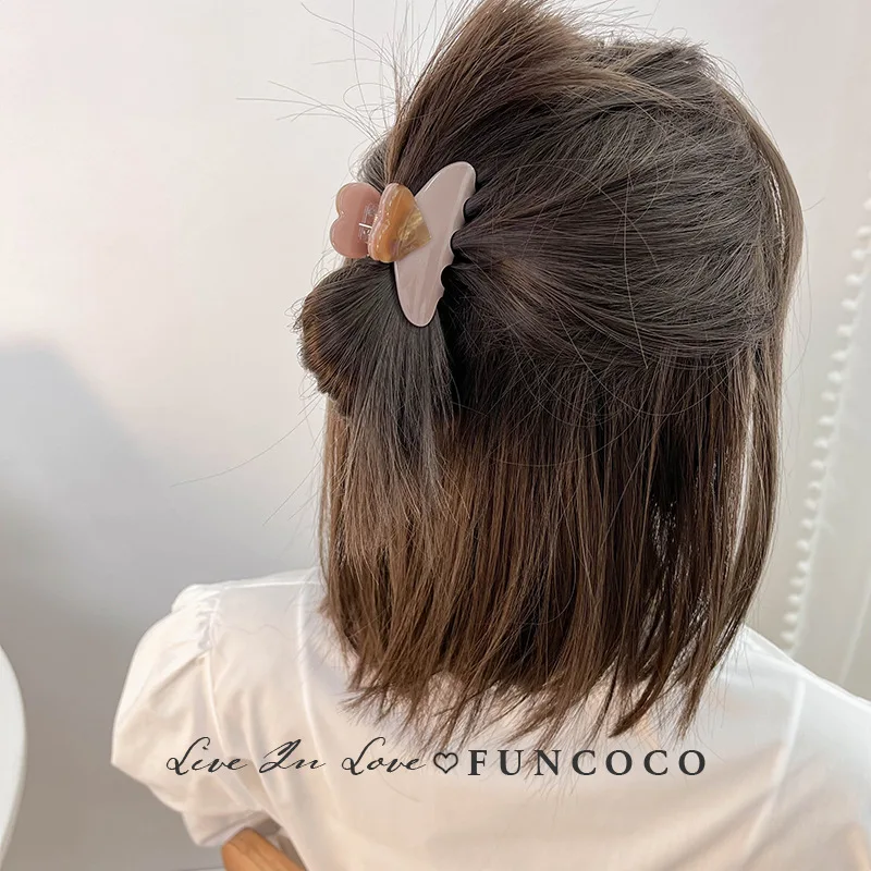 

1 шт. Премиальная ацетатная мини-заколка-сердечко 2026 года, новинка, для полупучка на затылке, для женщин, класса люкс