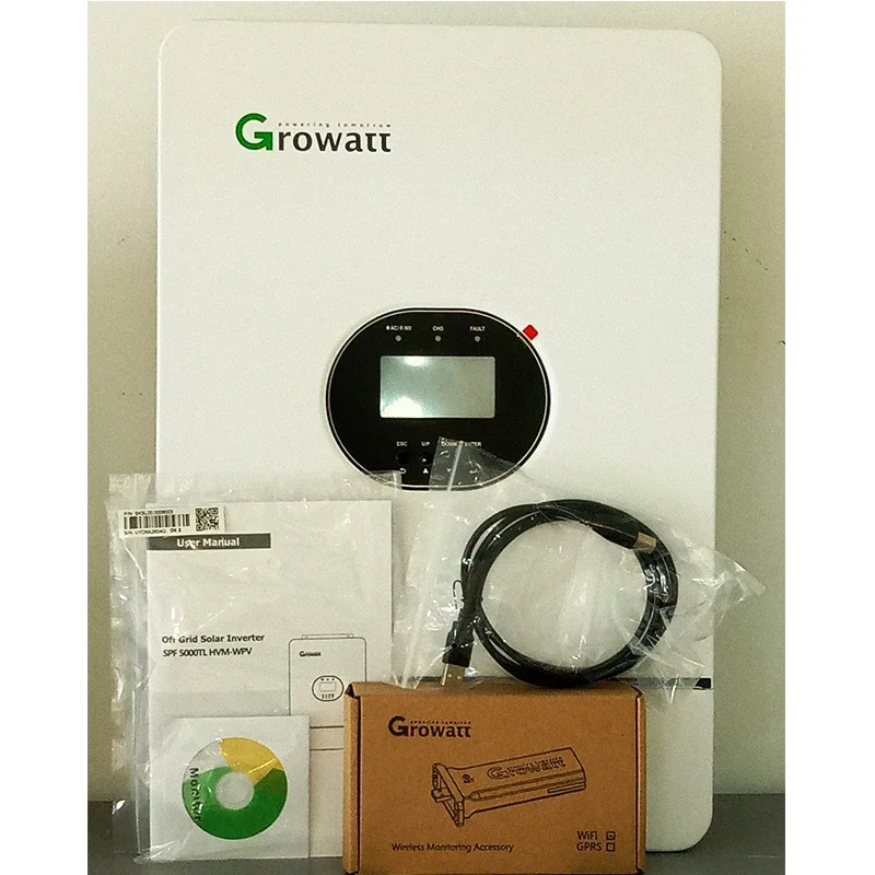 Growatt Off Grid Inverter With Mppt Charger Controller 3kw 5kw SPF 3000 5000 TL HVM 24v 48v 230v Solar Inverter Growatt 3kw 5kw