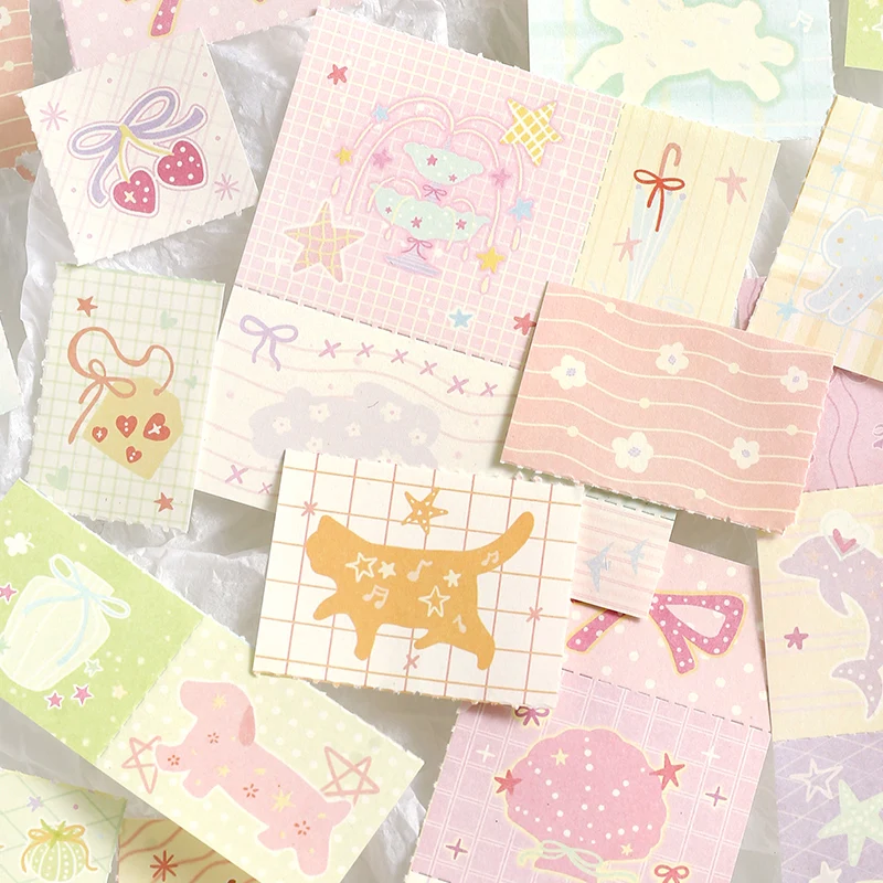 50 ورقة حالمة تاون سلسلة Kawaii Ins كتيبات لطيف الديكور رسالة ملاحظات DIY بها بنفسك اليدوية سجل القصاصات اللوازم الجمالية