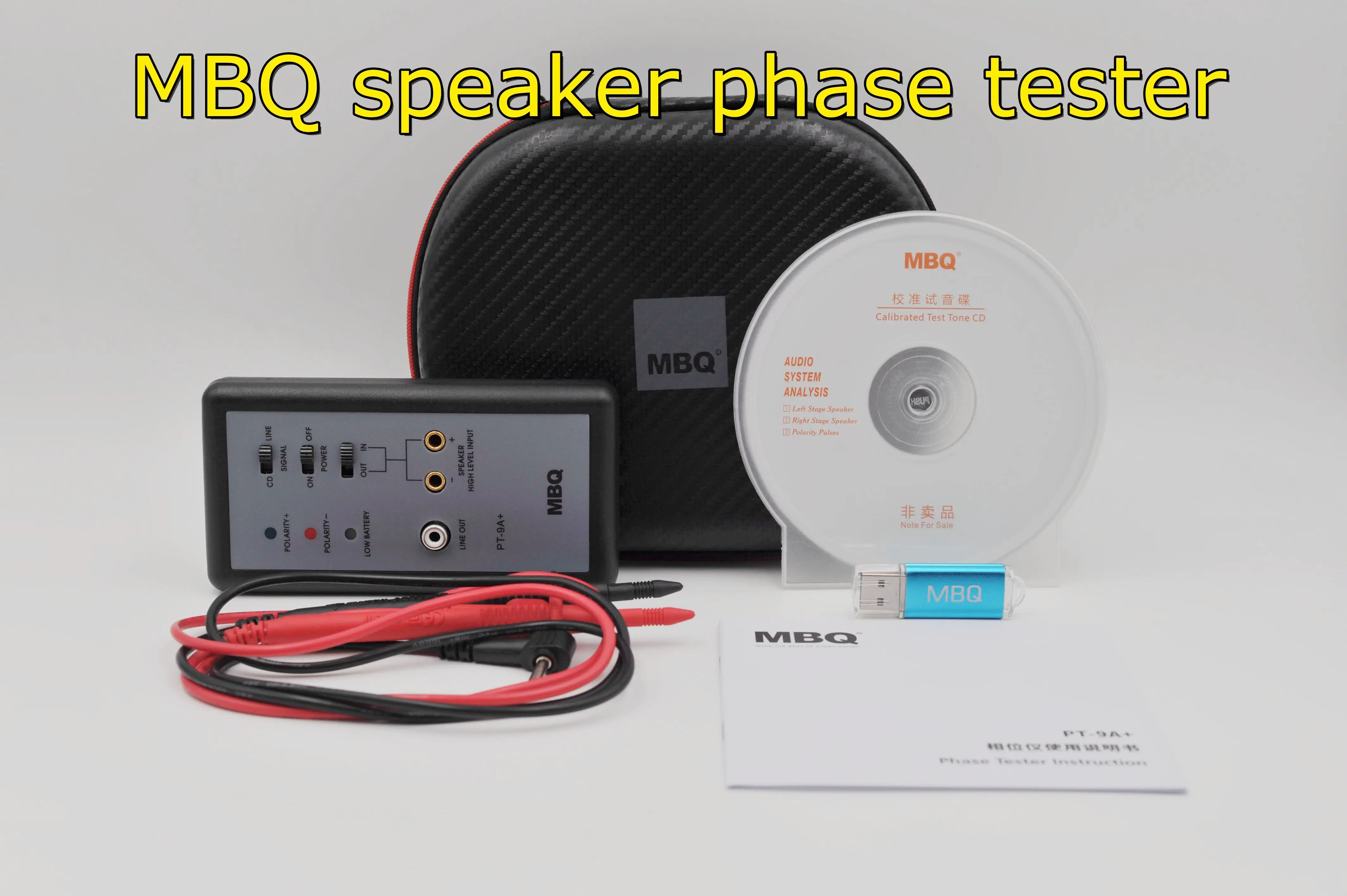 MBQ Phase Tester Audio Speaker Horn Positive Negative Polarity PH Phasemeter Speaker Tester for Auto