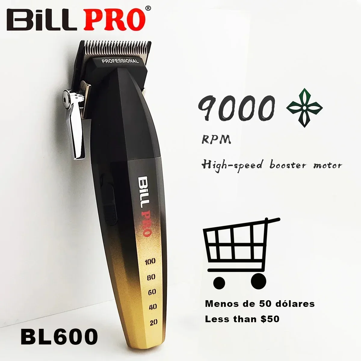 

Professional Barber Electric Push Hair Clipper Oil Head Gradient Engraving Hair Cutting Machine Salon Trimmer BL600 BiLL PRO