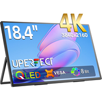 UPERFECT QLED 18.4 Portable Monitors Gaming Displays 4K 60Hz USB C HDMI For PS5/4 Switch Laptop PC Mac Xbox Second Extend Screen