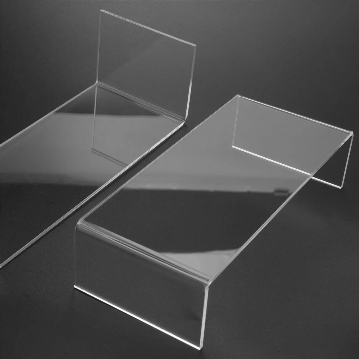 Clear Acrylic Display Risers, Jóias Display Riser Prateleira, Showcase Luminárias para Bolo Display, 5 tamanhos, 5 Pack