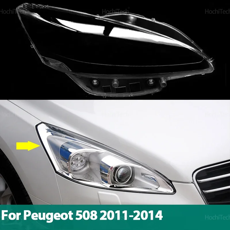 Auto Shell Headlamp Lampshade Shell Cover Transparent Front Headlight Lens Cover For Peugeot 508 2011 2012 2013 2014