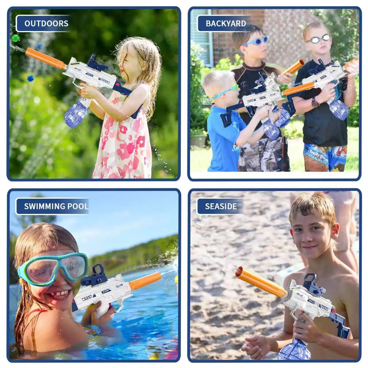 UZI SMG Water Gun Electric Pistol Shooting Toy Gun Full Automatic Summer Pool Beach Toy For Kids Children Boys Girls Adult