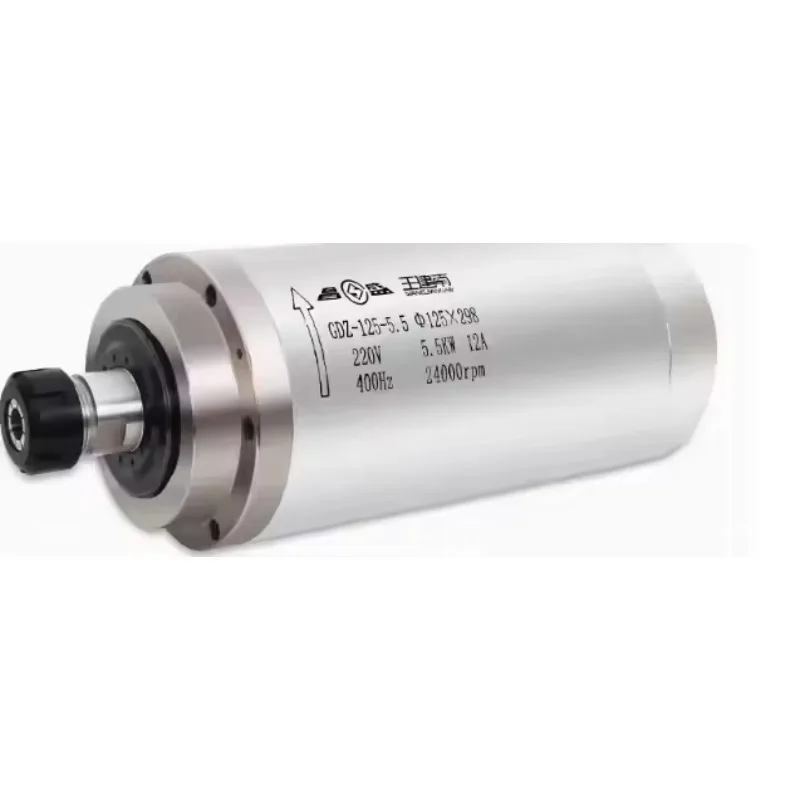 

GDZ-125-5.5 12A 220V 24000rpm Stone Carving High Speed ER25 CNC Router Spindle Motor Water Cooler Spindle 5.5KW