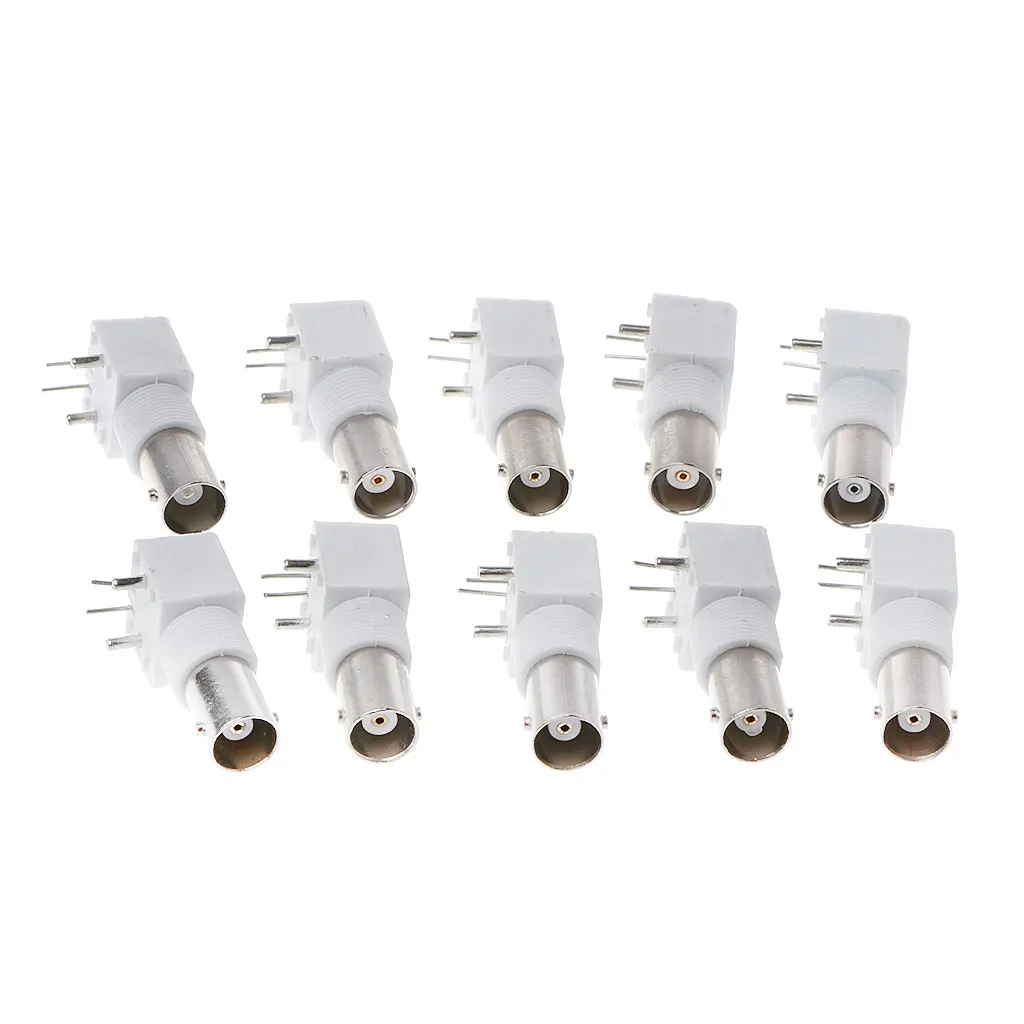 

10x PC Board PCB Mount BNC Female With Bulkhead Connector