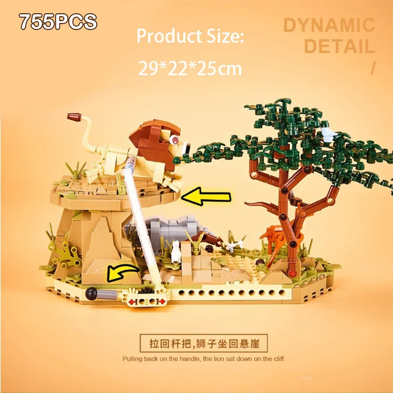 Animali Serie Eco Building Blocks MOC Assemblaggio tecnico creativo Piccole particelle Mattoni Kit Ornamenti per la casa fai da te Regali # T3