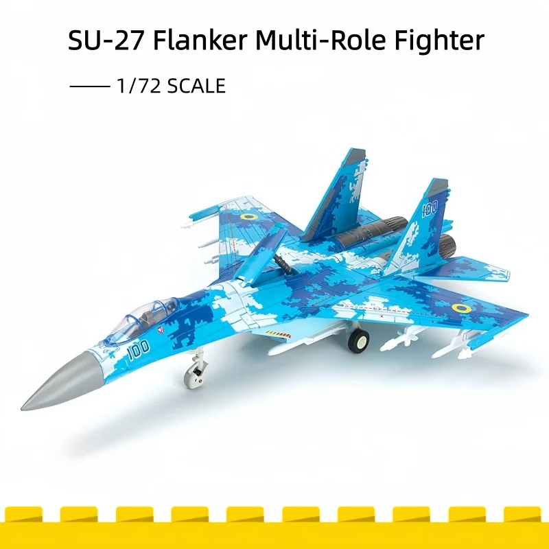 

1/72 Creative Military Series Sukhoi Su-27 Flanker Jet Building Blocks Set Multi-Role Fighter Model DIY Toys For Boys Xmas Gifts