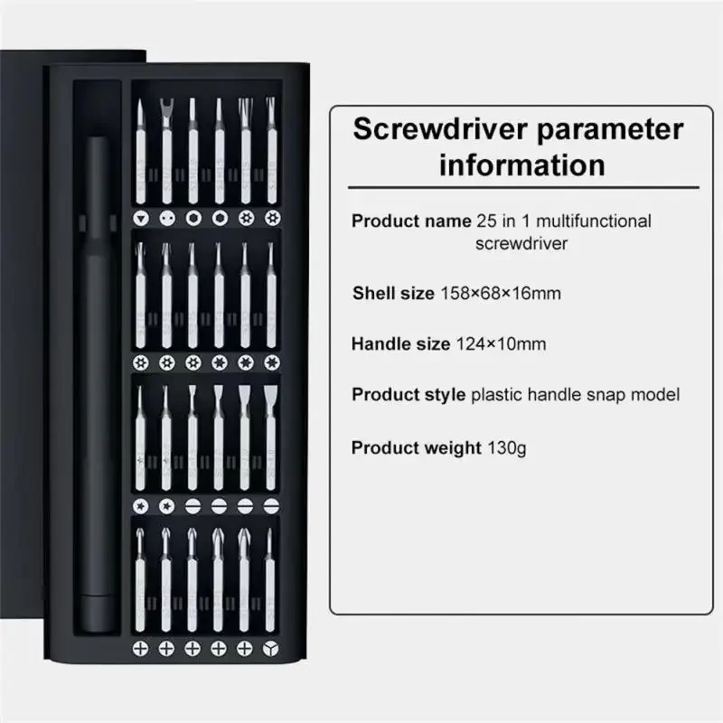 25 in 1 Magnetic Precision Screwdriver Set Mini Tools Kit for Mobile Phone PC Repair Professional Hardware with Torx Hex Bits