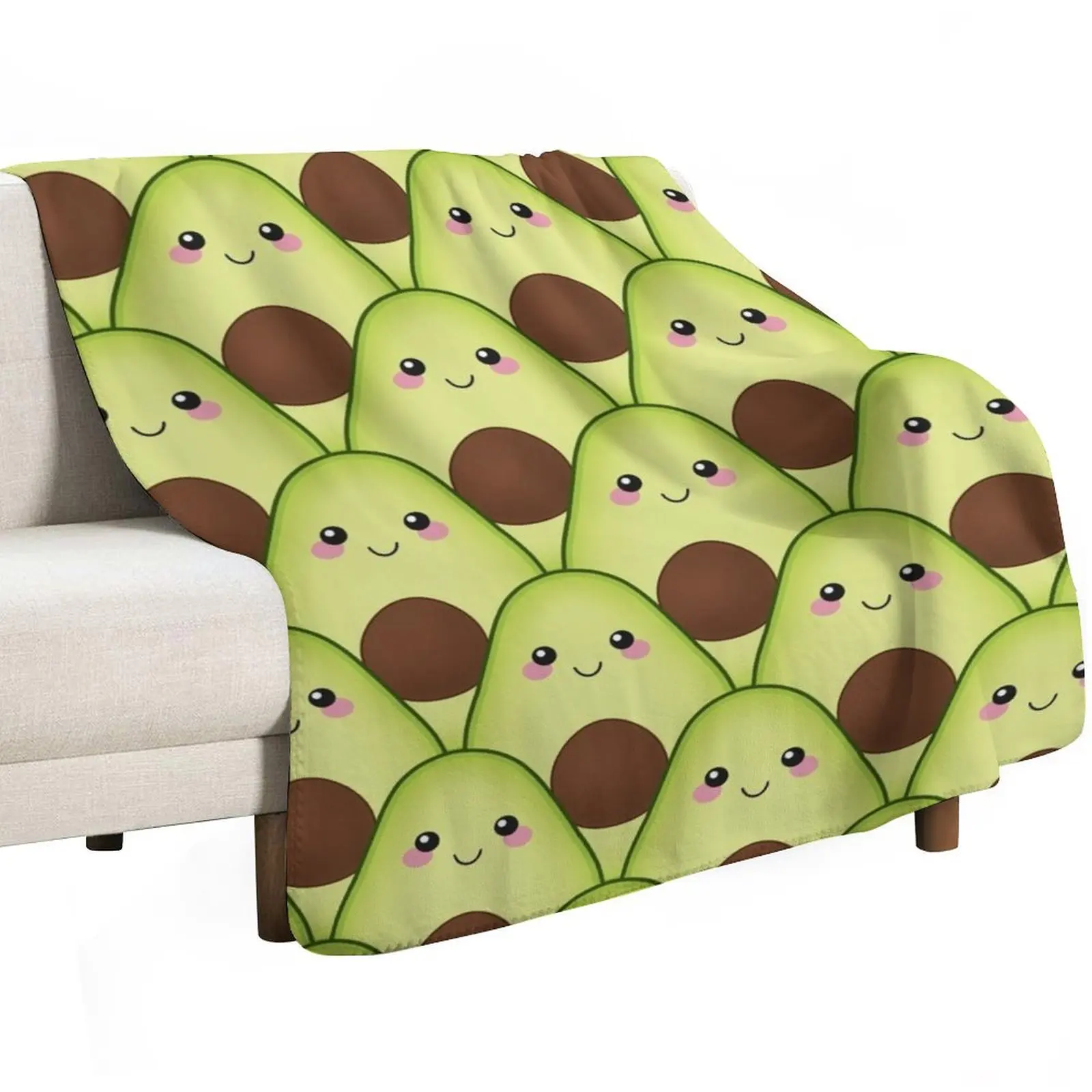 Cute Avocados Tile Throw Blanket heavy to sleep Luxury Thicken bed plaid Soft Beds halloween Sofa Throw Blankets