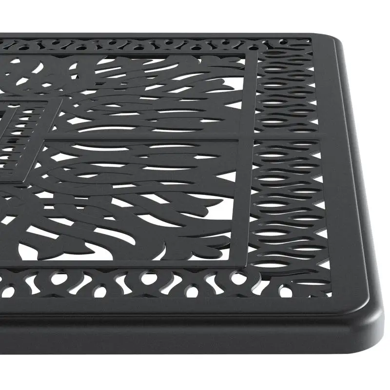 Set di mobili da giardino in alluminio pressofuso da 5 pezzi con cuscini marroni per la vita all'aperto