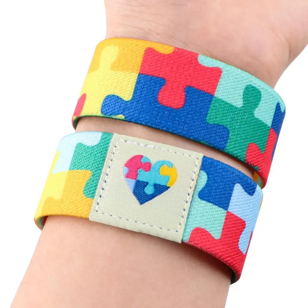 Autism Awareness Puzzle Bracelet For Women Elastic Sports Wristband Fashion Bangles Jewelry Nurse Doctor Accessories Teens Gifts