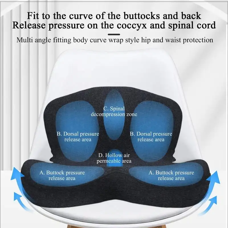 

Cushion Non Slip Orthopedic Memory Foam Prostate Cushion for Tailbone Sciaticaback Pain Relief Comfort Chair Car Seat