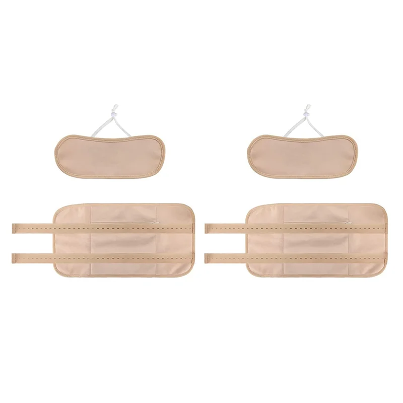 

【PLAISIR】2X Набор многоразовых компрессов из органического касторового масла, с регулируемым эластичным ремнем, из бамбукового хлопка, машинная стирка, защита от протекания масла (Хаки)