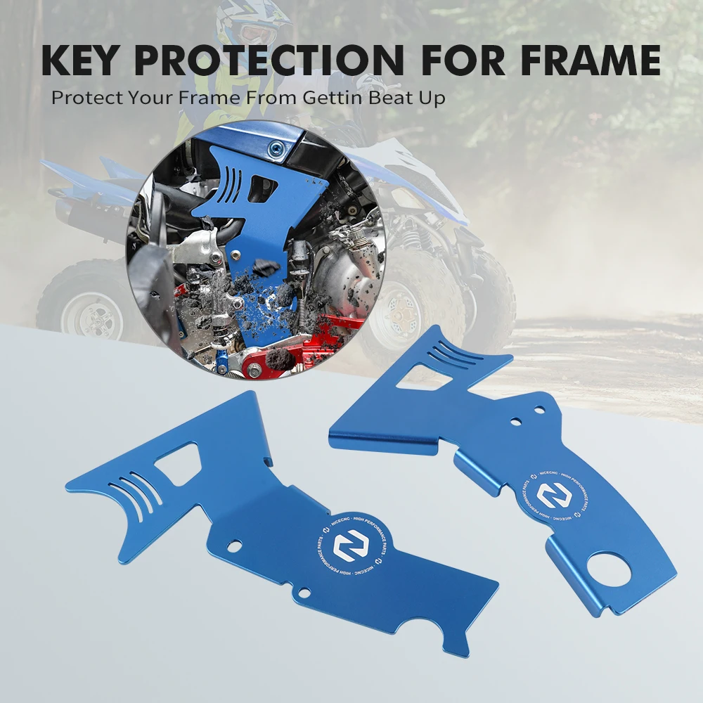2PCS For Raptor 700R Frame Guard Protectors Cover For Yamaha Raptor 700 YFM700 YFM700R Aluminum Alloy ATV Accessories