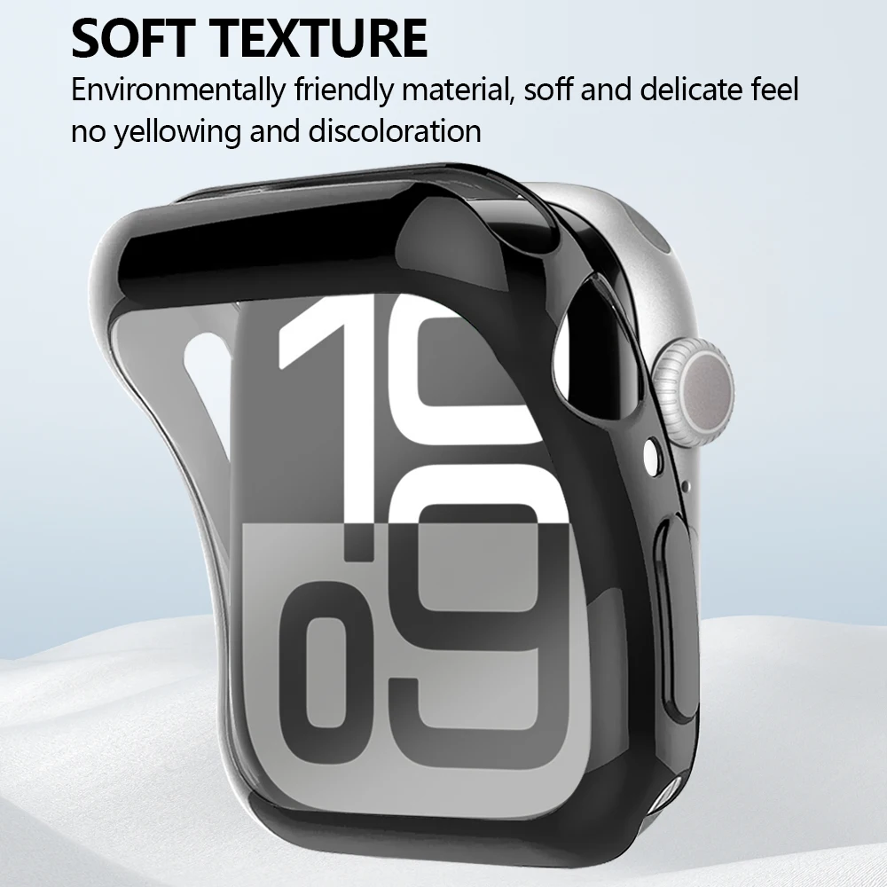 Suitable For Apple Watch 10 Series TPU Rubber Case 42/46MM Case Film Integrated Cover Apple Watch Accessories