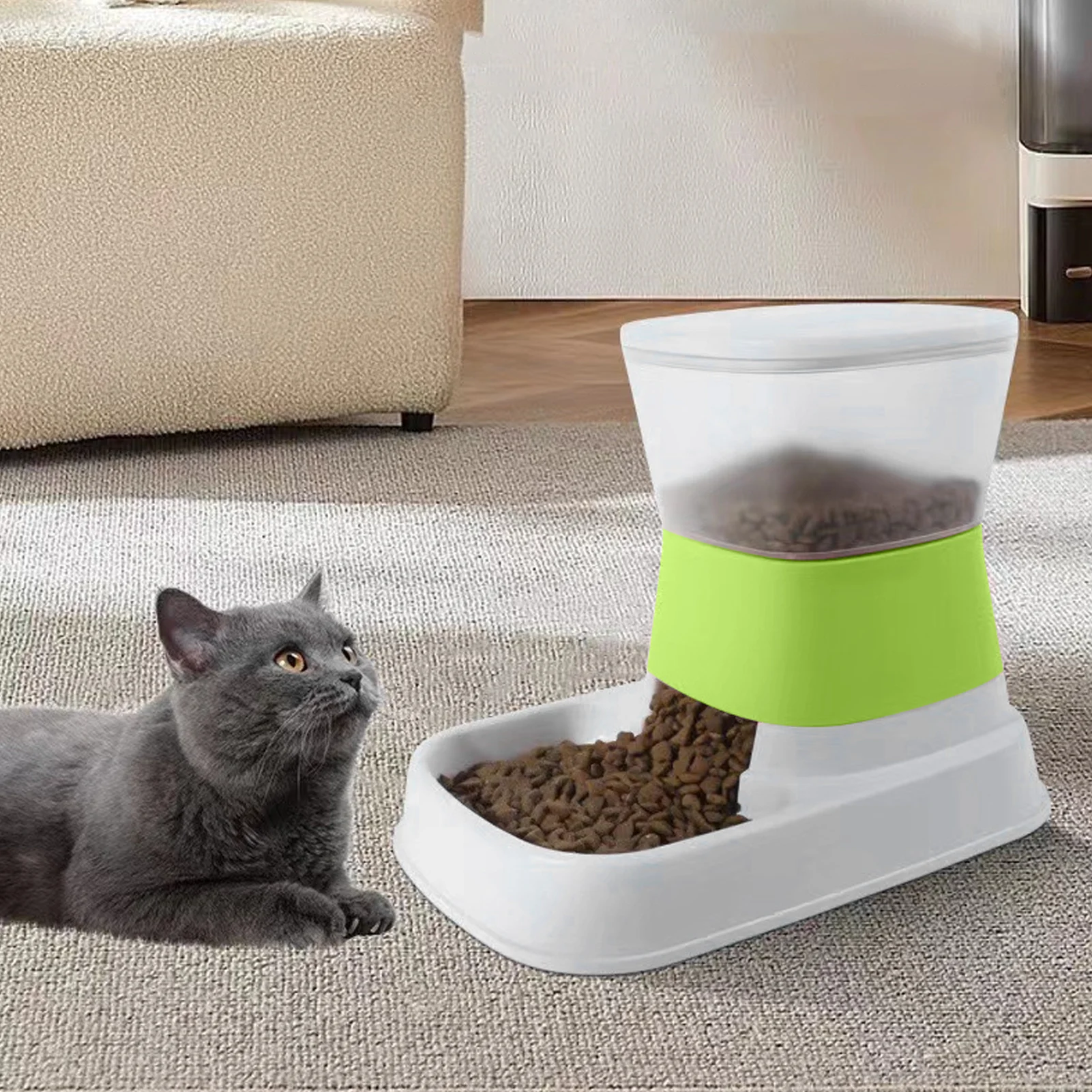 

Automatic Pet Feeder Large Capacity Detachable Stable Gravity Cat Food Dispenser For Pets Dogs Cats