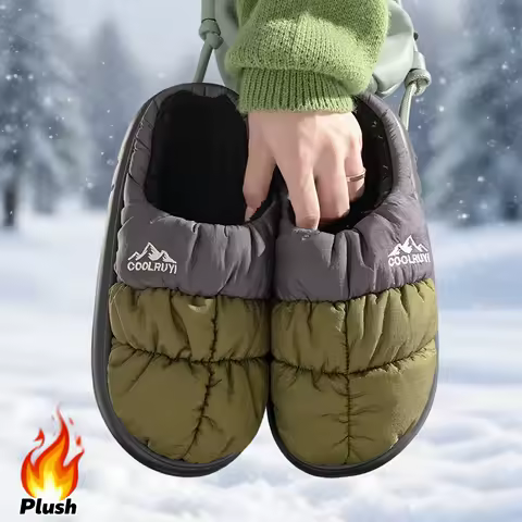 Cozy Unisex Slippers - Plush Fleece Lining &amp; Non-Slip Sole. Warm Indoor/Outdoor Comfort. Perfect Gift Idea! 🎁