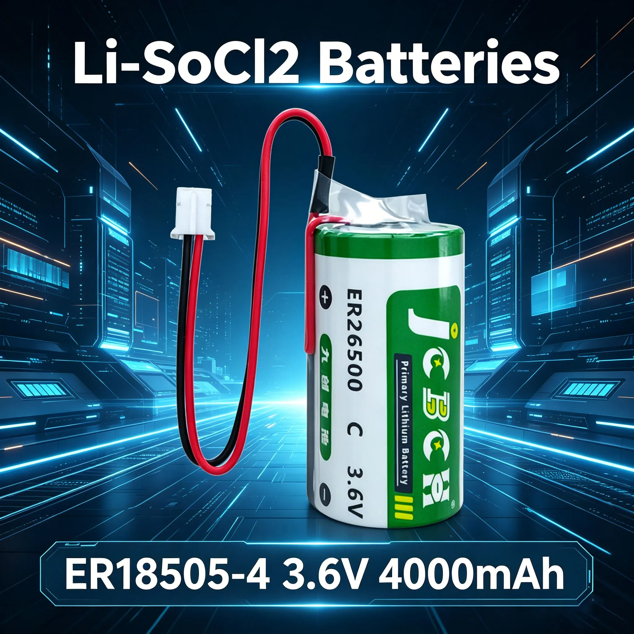 ER26500 Type 2 C 3.6V Li-SOCl2 Batteries Water Meter Natural Gas Meter Flow Meter GPS Positioning Device Robot Arm Driver