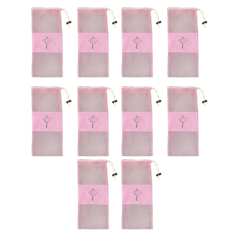 Breathable Mesh Drawstring Bag for Dance Shoes Storage Bag For Shoes Easy To Use Portable Design Travel Pouches 5/10pcs top sale