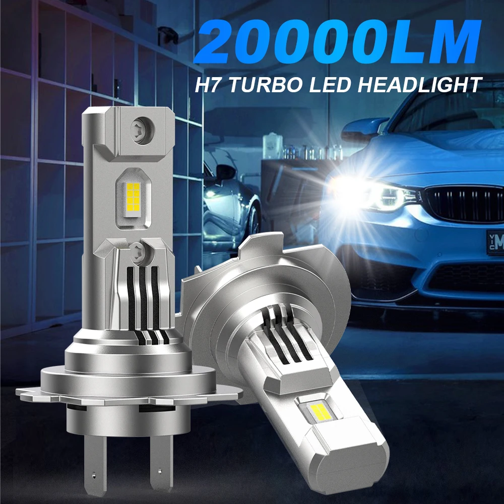 

AENVTOL 2pcs H7 LED Headlight Bulbs Mini Wireless 60W 20000LM 6500K CSP for Car Headlamp Diode Lamps H7 Turbo Led 12V Automobile