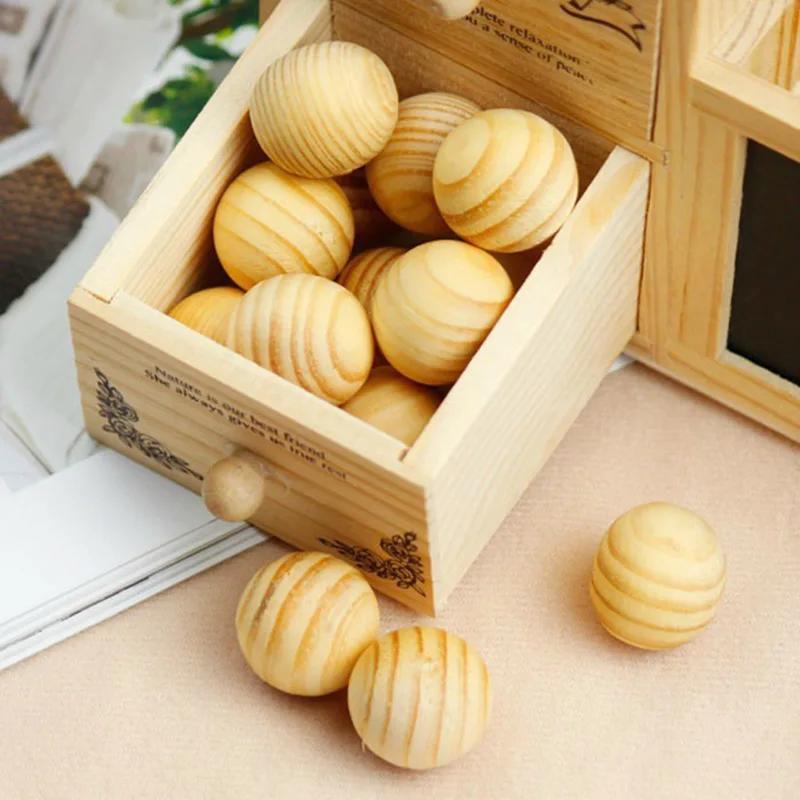 New Pack of 10 Natural Camphor Wood Balls for Wardrobe, Moth Repellent, Anti-Mold, Deodorizer, Odor Absorber, Camphor Tablets