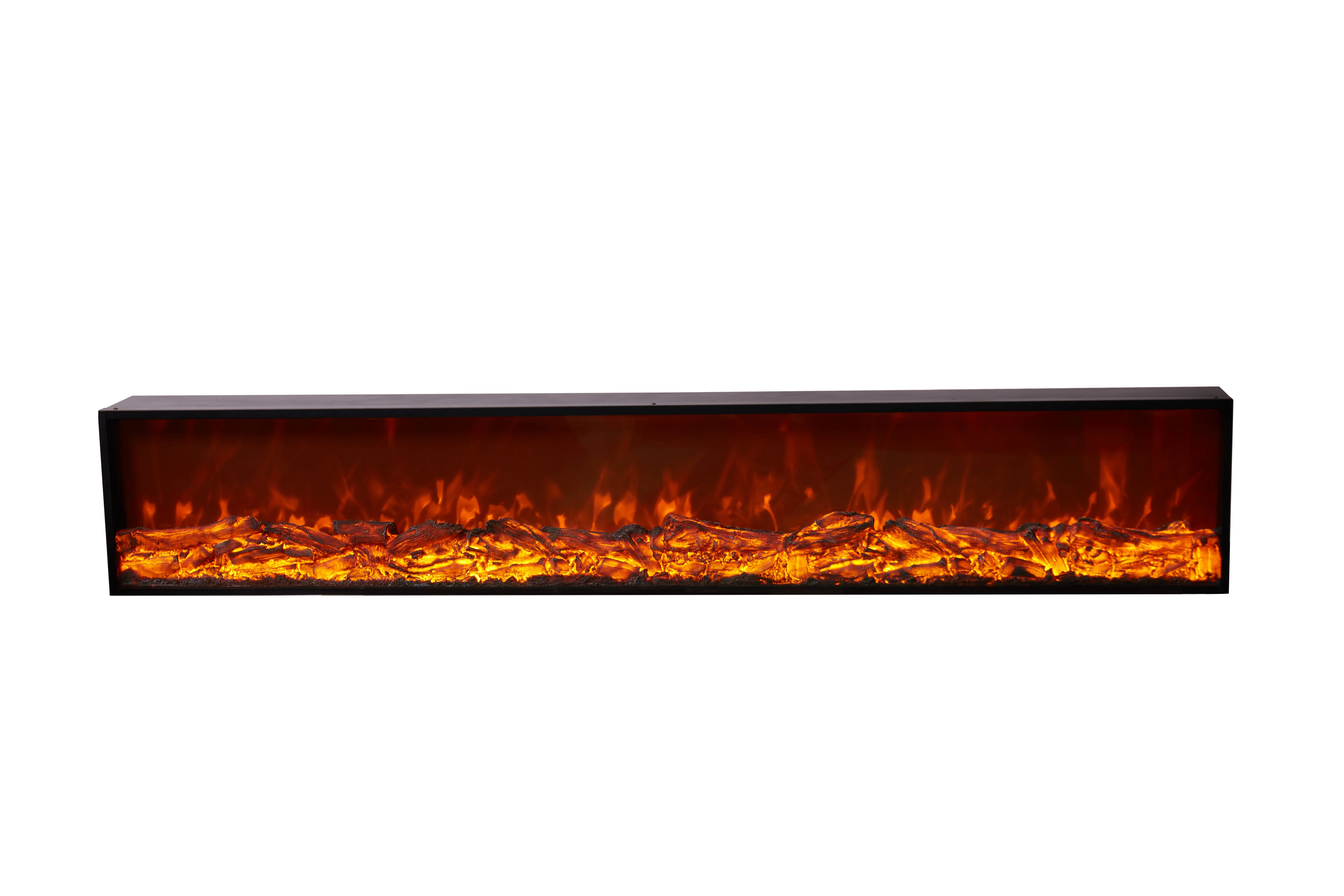 Custom Luxury Electric Fireplace TV Stand LED Flame Effect For Living Room Decoration Built-In Installation For Hotels