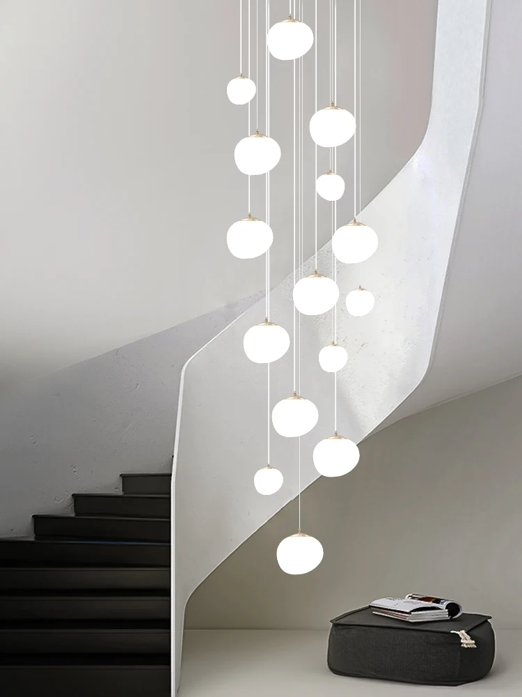 

Long Staircase Chandelier Pendant Light Modern Living Room Villa Decorative Ceiling Hanging Lamp For Stair Case.