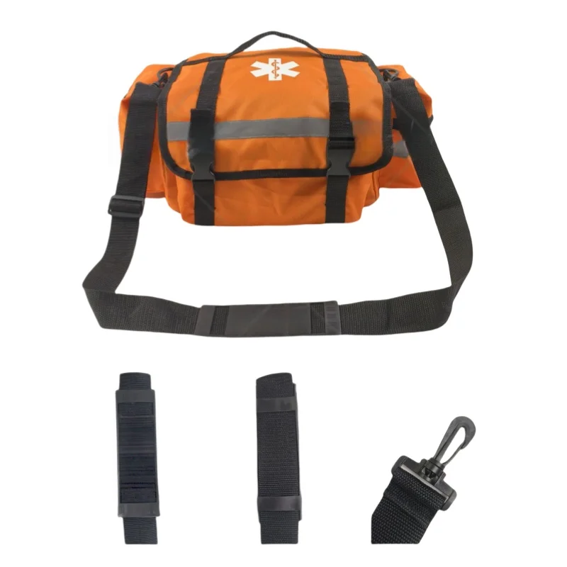 مجموعة الإسعافات الأولية الخارجية، مجموعة طبية، شريط عاكس ذو سعة كبيرة، مجموعة إنقاذ محمولة باليد، أحمر وبرتقالي