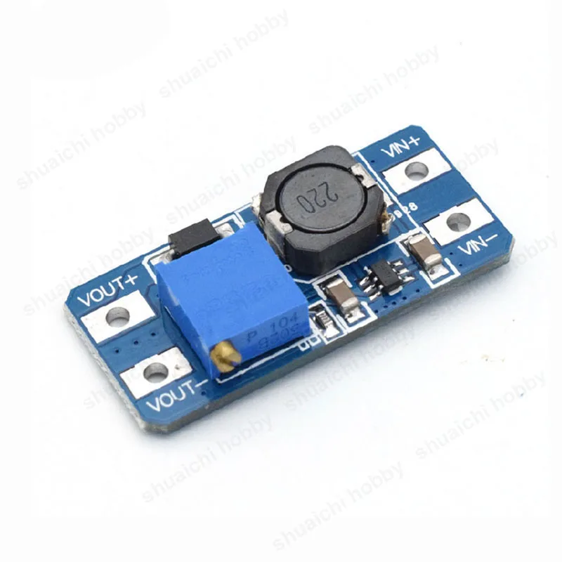 10PCS Adjustable Wide Output Voltage 5-25V Boost Module DC-DC High-efficiency Step-up Circuit Board for Mini RC Airplane Model