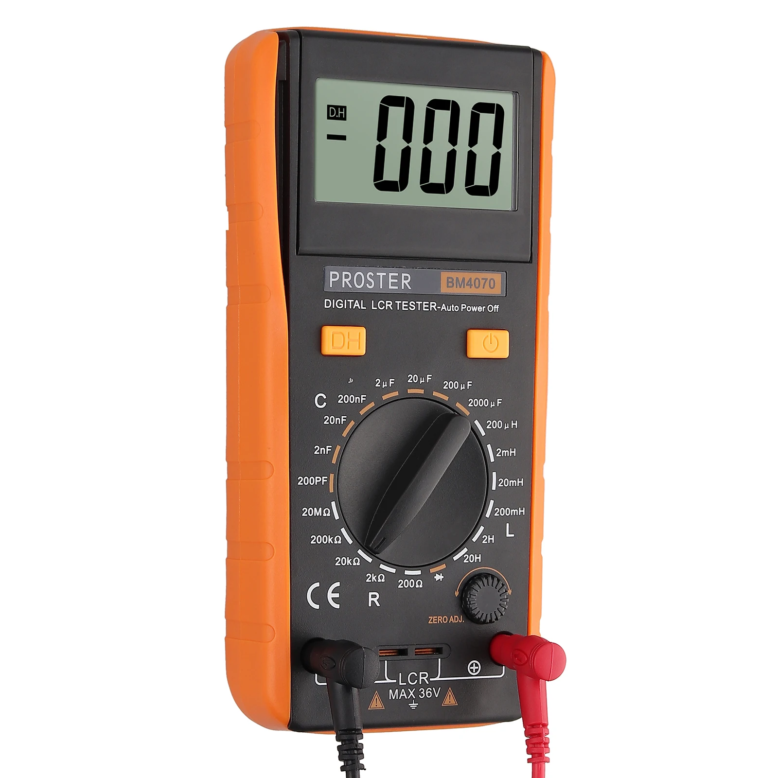 PROSTER Digital LCR Meter Multimeter Tester for Capacitance Resistance Inductance Measuring Meter with LCD Over-range Display