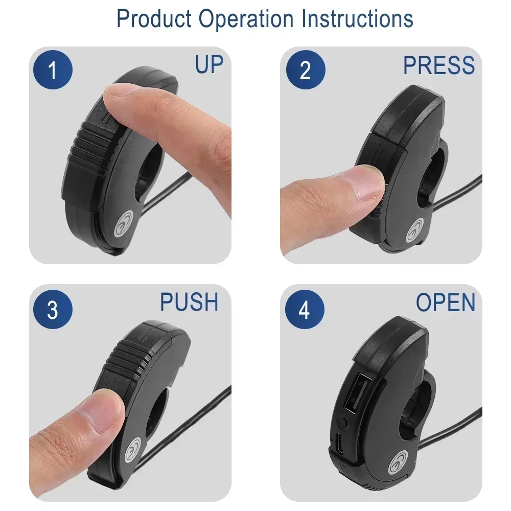 USB-Anschluss, USB Buschse für E-Scooter - Lenker, Telefon-Ladeanschluss für Xiaomi, Ninebot, Universal ..