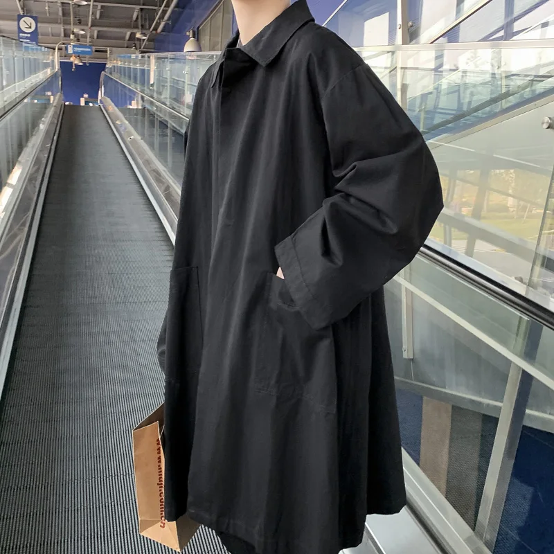 Abrigo Verde Militar Estilo Trench para Hombre, Chaqueta Bomber Harajuku, Tipo Denim, Largo Medio, Protección Solar, Terciopelo de Alta Calidad, Color Borgoña Encerado, Estilo Nocturno
