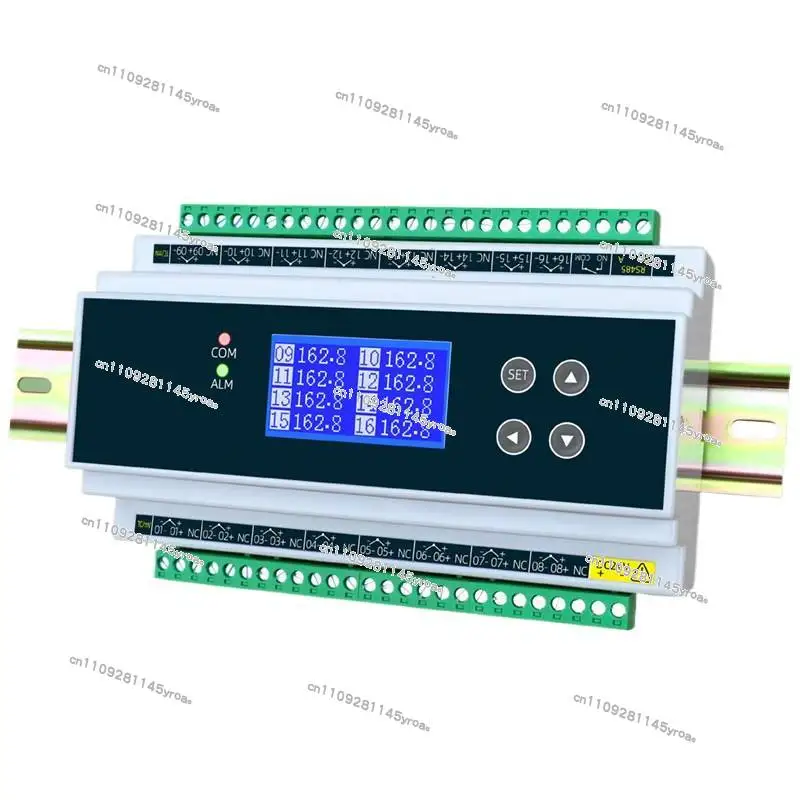 Temperature Collector 8-16 Channel Pt100 Multi-channel Thermal Resistance for Rs485 Communication Temperature Acquisition Module
