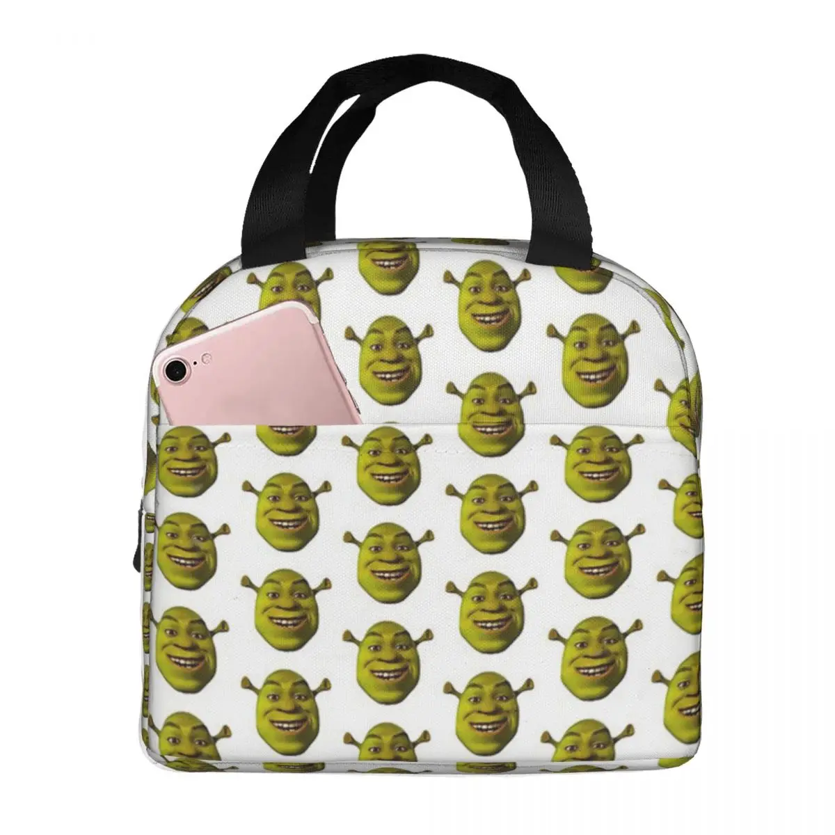 

Little Shreks Meme Изолированная сумка для обеда Сумка-холодильник Контейнер для обеда Зеленый герметичный ланч-бокс Сумка для хранения еды Офисный пикник