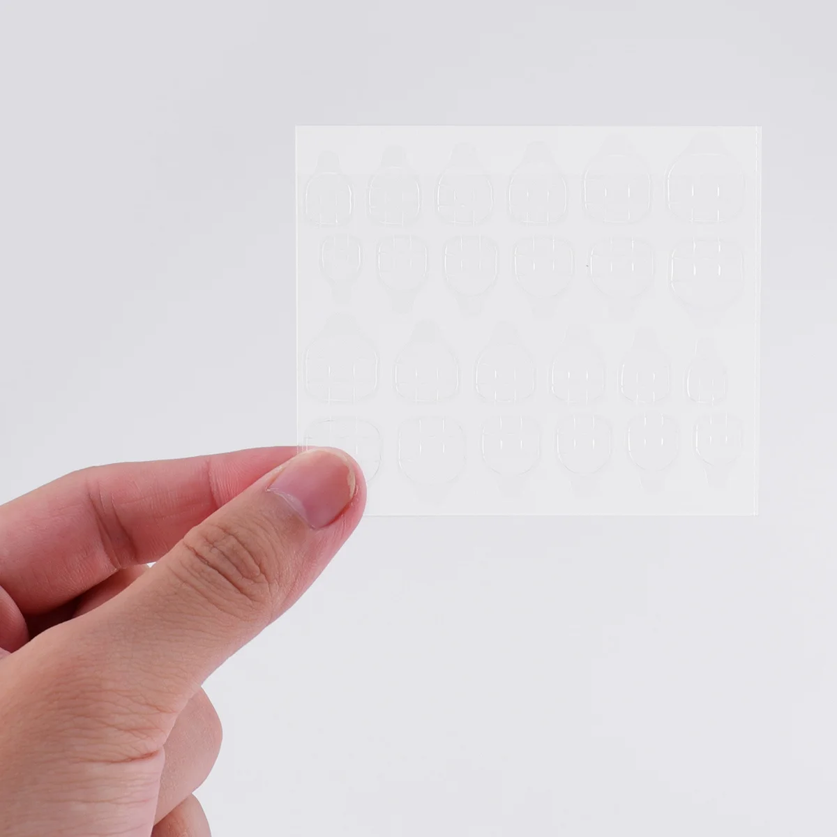 

Double Sided Nail Glue Stickers 20 Sheets Transparent Jelly Thick Self Adhesive Easy to Stick Remove Replace Gel Nails
