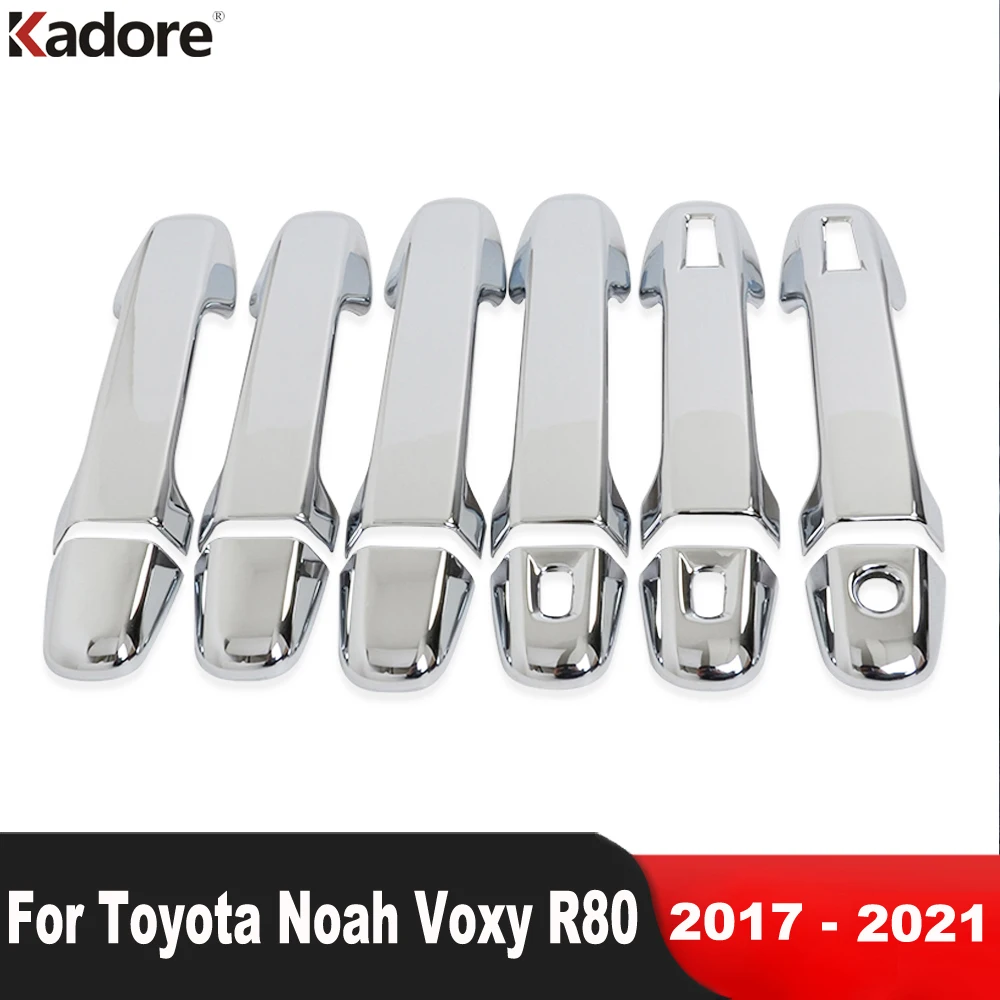 

For Toyota Noah Voxy R80 2017 2018 2019 2020 2021 Chrome Car Door Handle Cover Trim Side Handles Catch Cap Overlay Accessories