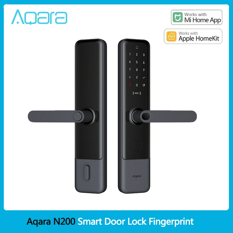 Aqara N200 Smart Door Lock Fingerprint Bluetooth Linkage With Doorbell Password NFC Unlock Works With Mi Home Apple HomeKit